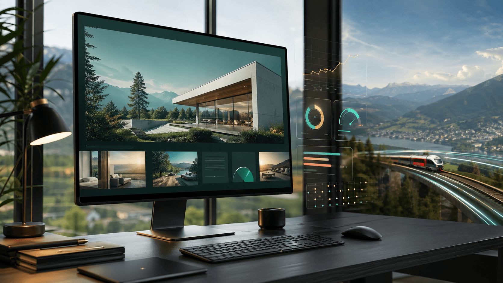 Next.js 16 Webdesign für AREA SÜD mit Performance-Dashboard und Koralmbahn-Motiv