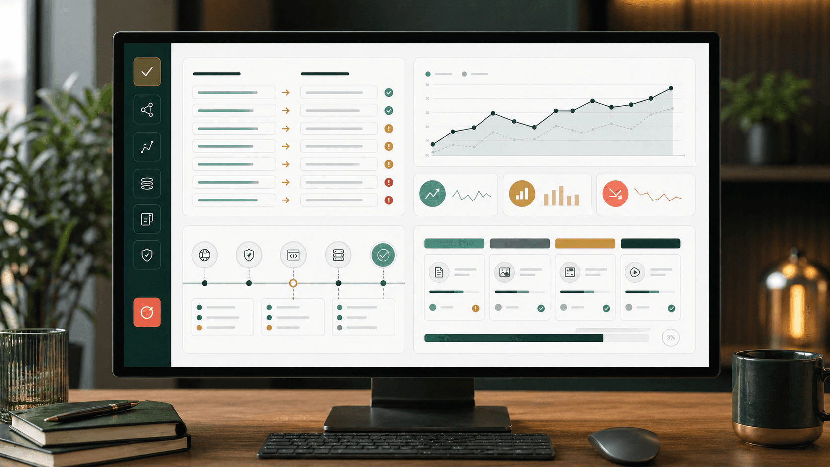 Relaunch-Audit-Dashboard mit URL-Mapping, Redirects, DNS-Zeitplan und Ranking-Monitoring